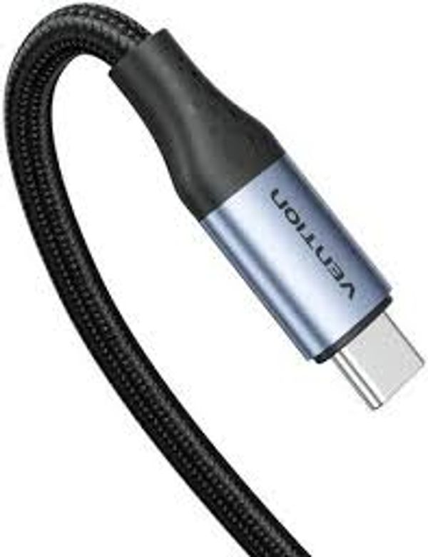 Vention Cotton Braided 1M USB 4.0 Type-C to Type-C 5A Cable .