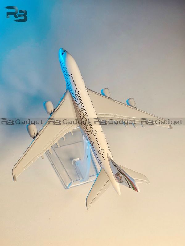Etihad Airway A380 Metal Aircraft-16cm