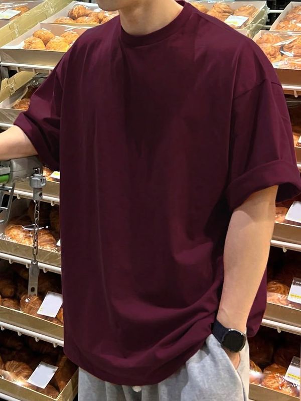 Premium Drop Shoulder ( Maroon )
