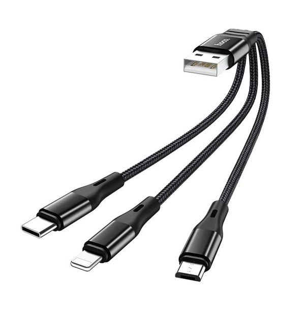 X47 Harbor 3-in-1 charging cable-Black Color .