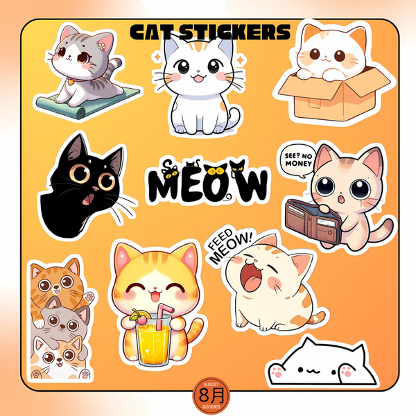 Cat sticker set 02