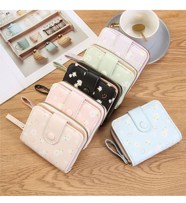 Flower print wallet