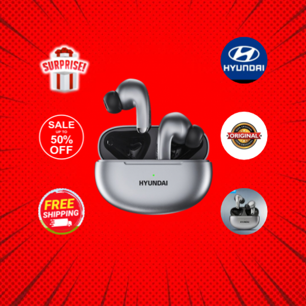 HYUNDAI LP5 Gaming Wireless Bluetooth Earphones Low Latency Headphones 50H Long Battery Life Earbuds Noise Reduction
