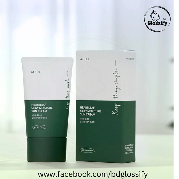 Anua Heartleaf Silky Moisture Sun Cream (50ml)