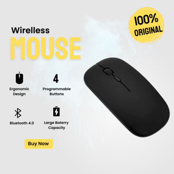 Rechargeable Wireless RGB Dual-mode Optical Mouse – Mini AP1 – Wireless Mouse – Black – White
