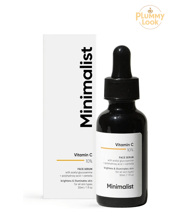 Minimalist Dull Skin, Dark Spots & Uneven Tone Treatment 10% Vitamin C Face Serum | Formulated & Tested for Sensitive Skin with Ethyl Ascorbic Acid & Pha | All Skin Types|For Men & Women | 30Ml