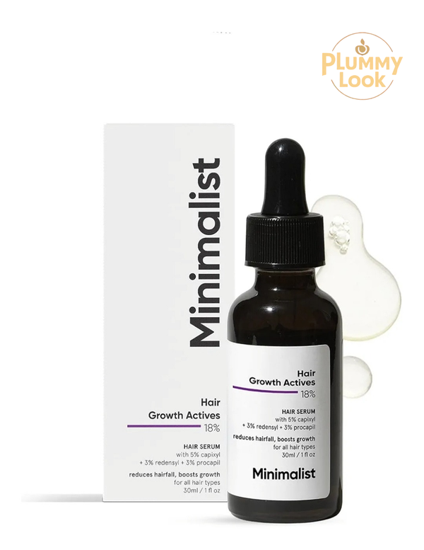 Minimalist Hair Growth Serum With 3% Redensyl, 3% Anagain, 3% Procapil, 5% Capixyl & 4% Baicapil 18% Hair Growth Actives | For Hair Fall Control | For Men & Women | 30 ml