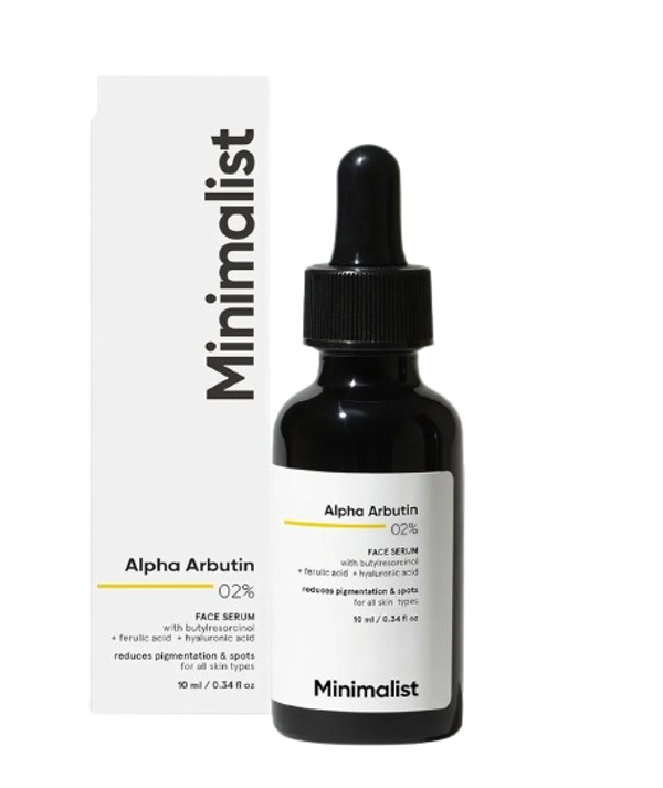 Minimalist Dark Spots Removal Serum with 2% Alpha Arbutin for Hyperpigmentation | Face Serum with Hyaluronic Acid & Butylresorcinol for Blemishes, Acne Marks & Tanning | Suitable for All Skin Types | For Women & Men | 30ml