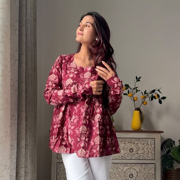 Gulnaar Scallop Top