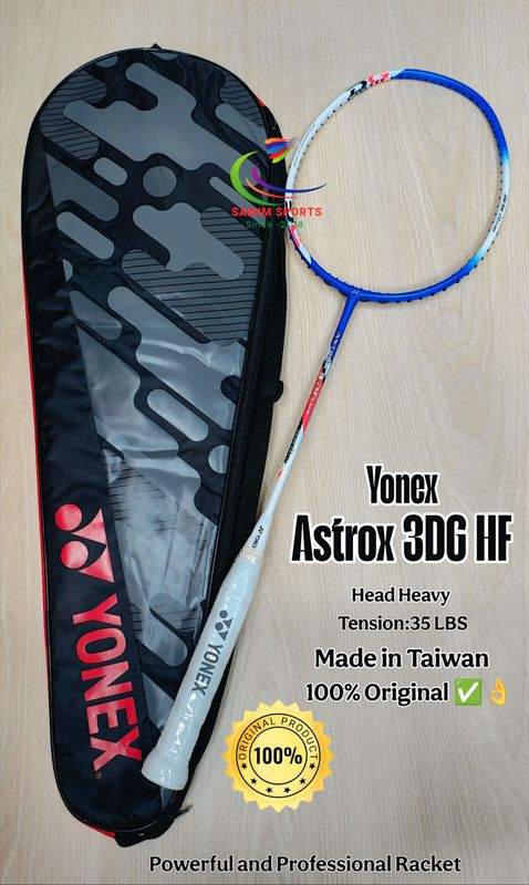 Yonex Astrox 3DG HF White Blue Badminton Racket