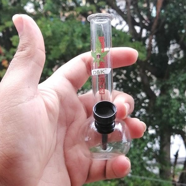 D&K DENGKE 12cm Glass Hookah mini Bong