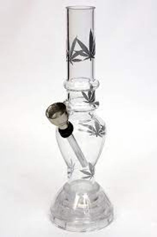 7″ Acrylic Bong with Integrated Grinder