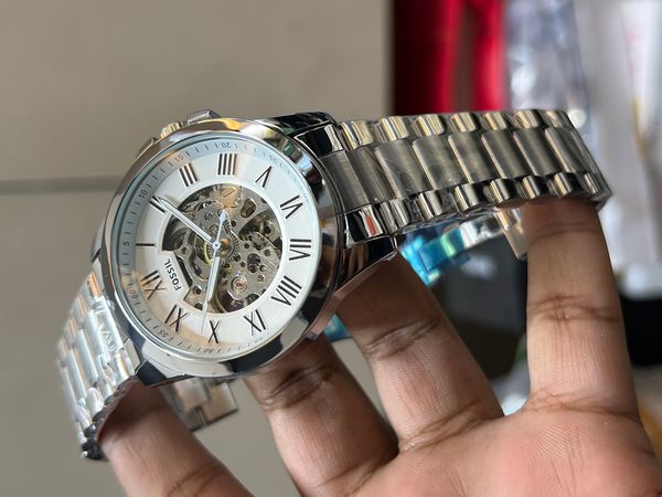 FOSSIL AUTO CHAIN WHITE DIAL