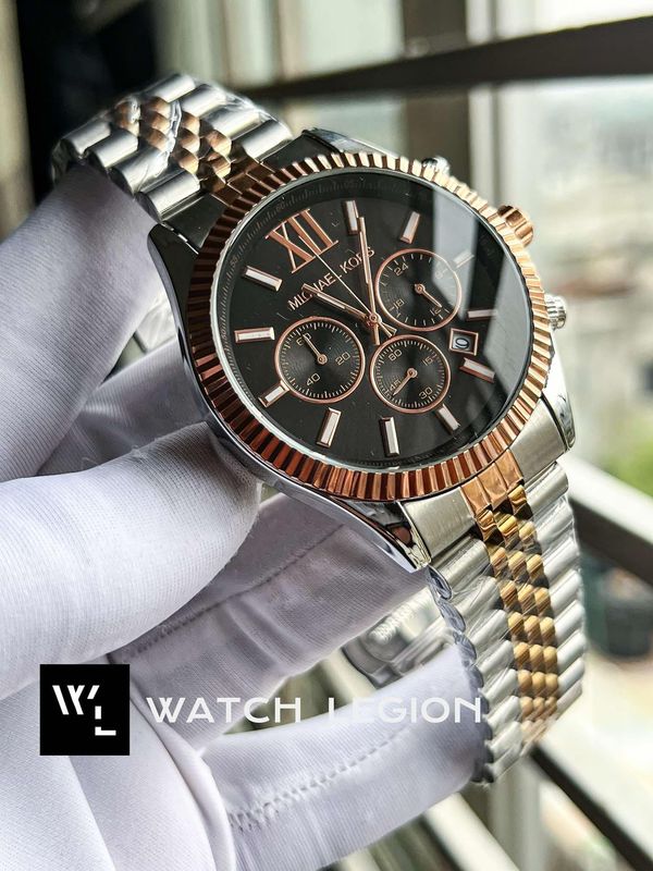 MK CHRONO TT ROSE GOLD BLACK DIAL