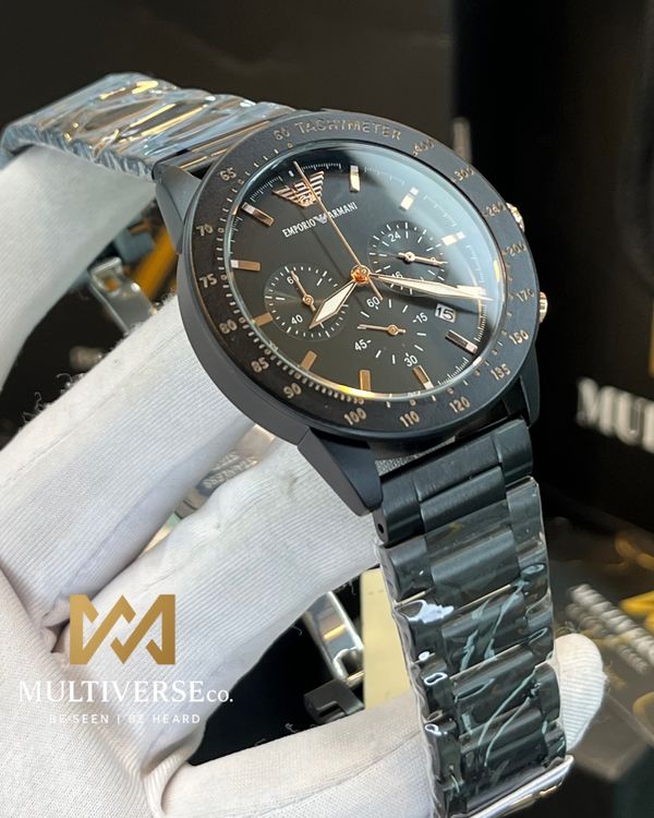 ARMANI CHRONO | MATTE FINISH | FULL BLACK (AA)