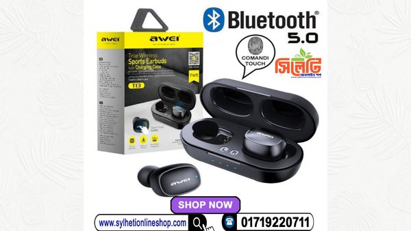 Awei T13 Pro TWS Waterproof Touch Sports Earbuds (Code: 413100)
