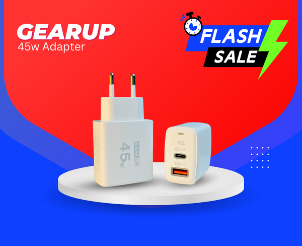 GearUP GP007 45W Fast Charging PD 3.0+ QC 3.0 USB Wall Charger