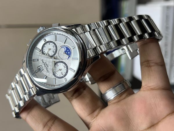 PATEK CHRONO CHAIN SIMPLE WHITE DIAL