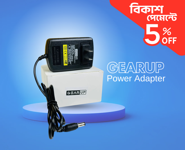 GearUP 12V/3A Power Adapter for WGP and Router (AC 100-240V To DC 12V, 3A)