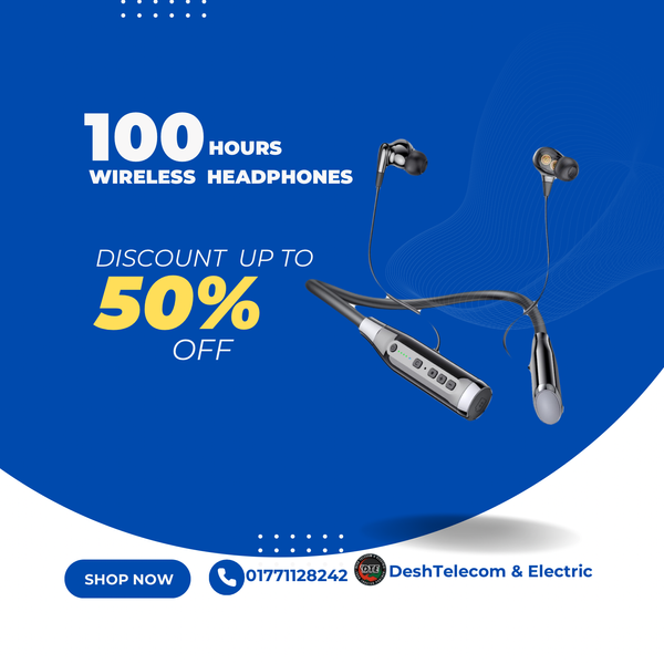 100 Hours Endurance Wireless Headphones Bass In-Ear Bluetooth Headphone Earphone Music Sport Earbuds With Mic Stereo