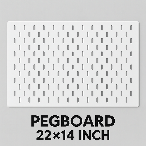 22×14 Square Inch Melamine PegBoard – Premium Wall Organizer