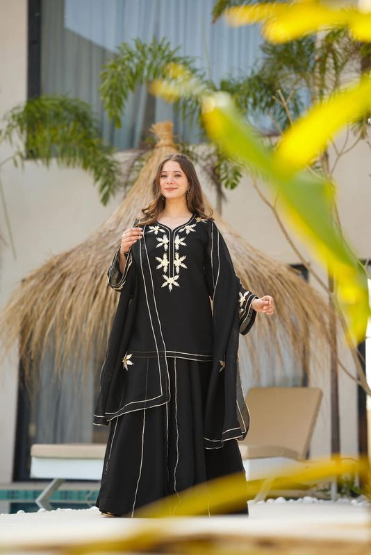 Black kurta palazzo set