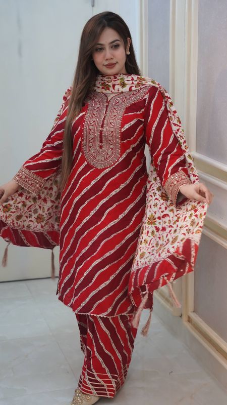 Farshi stitched Dress (Red)