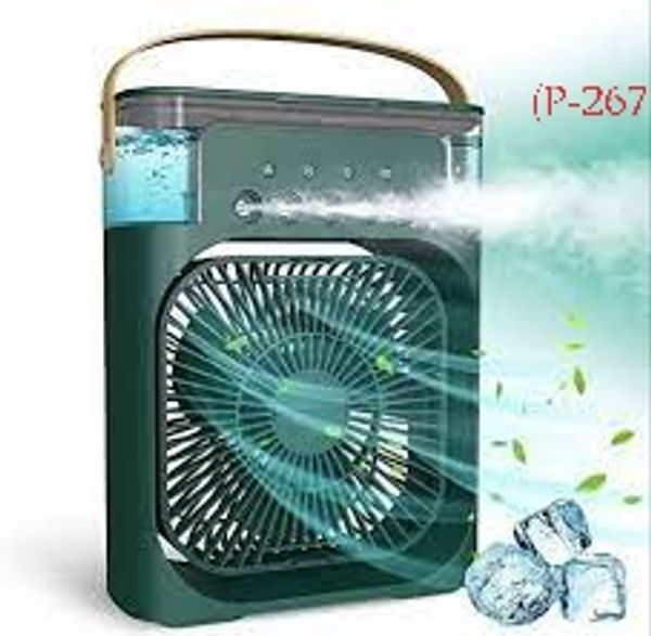 3 in 1 USB Portable Non RechargeableAir Cooling Fan with Humidifier Purifier Mist and LED Light