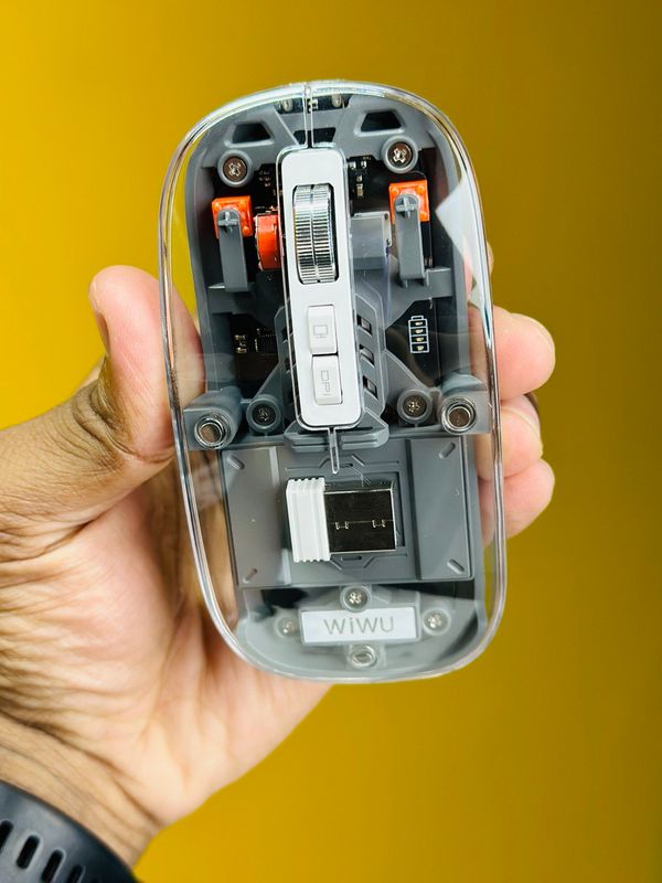 WIWU Crystal Transparent Wireless Mouse- Gray Color Inside