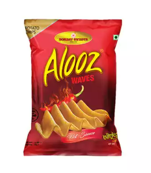 Bombay Sweets Alooz Waves Hot Flavour Potato Chips 25 gm