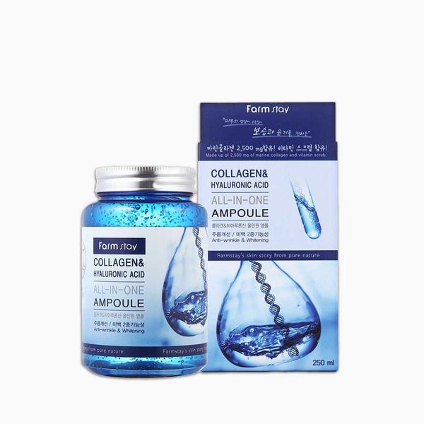 FARMSTAY Collagen Hyaluronic Acid All-In-One Ampoule - 250ml