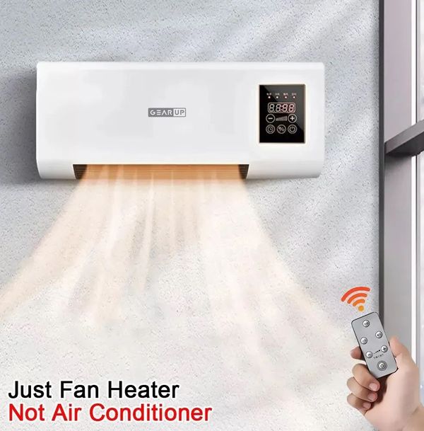 GearUP Remote Controlled AC Style Room Heater – 1800 Watts, Wall or Table Mount .