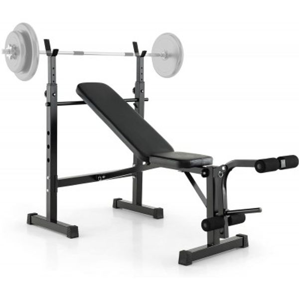 Weight Bench, Bench Press Set with Squat Rack and Bench for Home Gym Full-Body Workout