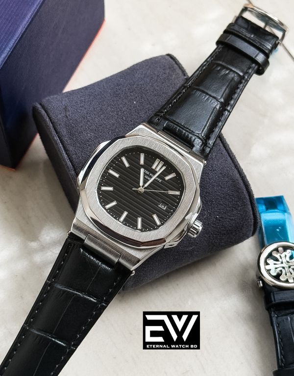 PATEK BLACK BELT BLACK DIAL SWEEP MOVEMENT