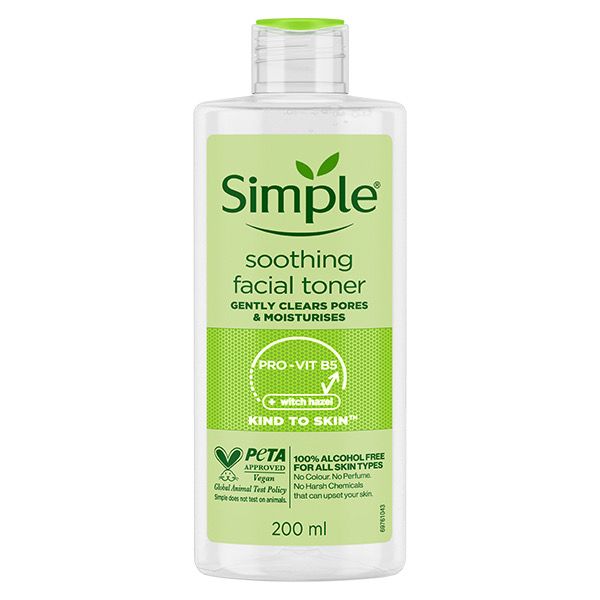 Simple Kind To Skin Soothing Facial Toner 200ml - Image 2