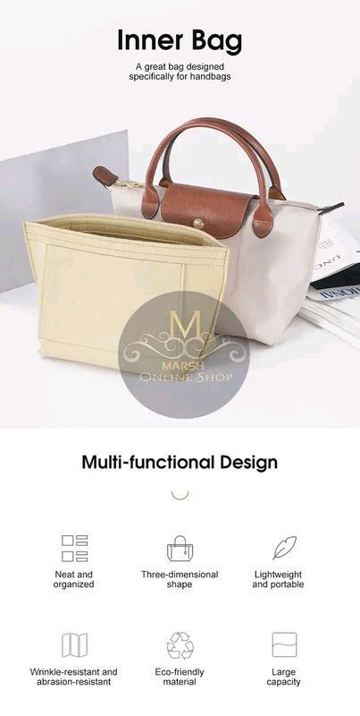 💥LouisWill Felt Insert Bag Cosmetic Bag Handle Bag Liner Bag