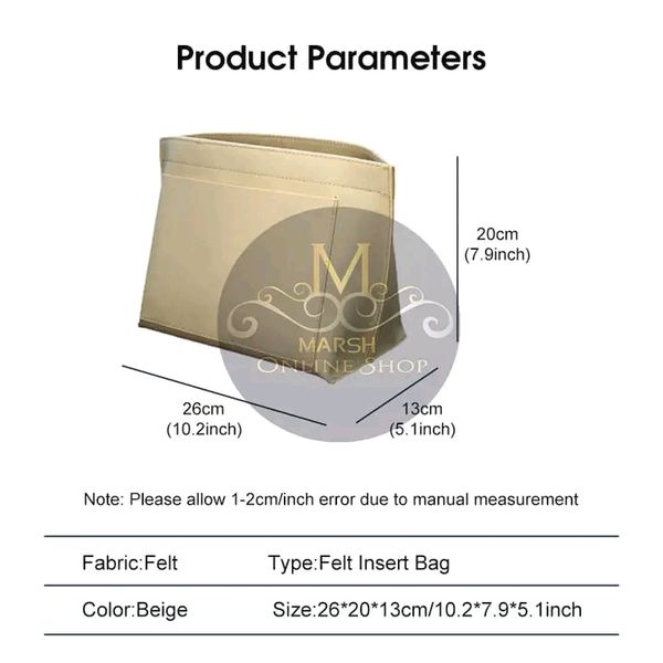 💥LouisWill Felt Insert Bag Cosmetic Bag Handle Bag Liner Bag - Image 9