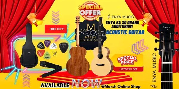 Enya EA X0 Grand Auditorium Acoustic GuitarEnya EA X0 Grand Auditorium Acoustic Guitar - Image 7