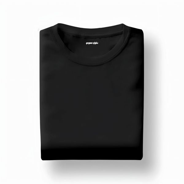 Black Unisex Half Sleeve T-shirt