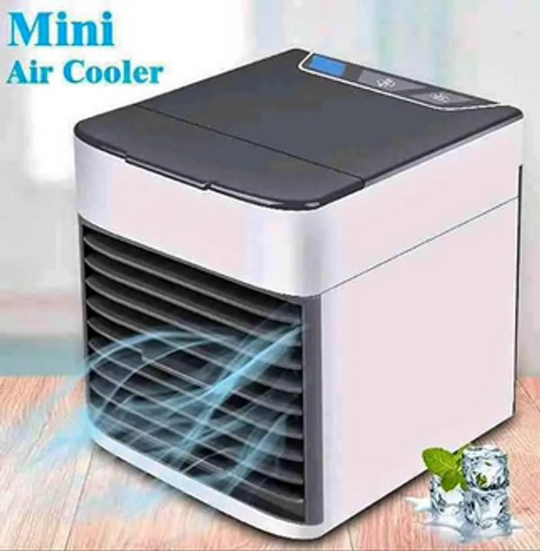 Mini Air Cooler Cooling USB Fan Conditioner With Colorful LED Portable Desk Room Navy blue - Image 3