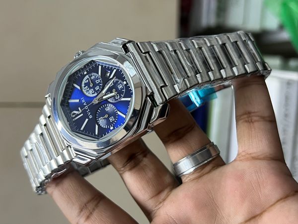 BVLGARI CHRONO GLOSSY BLUE DIAL