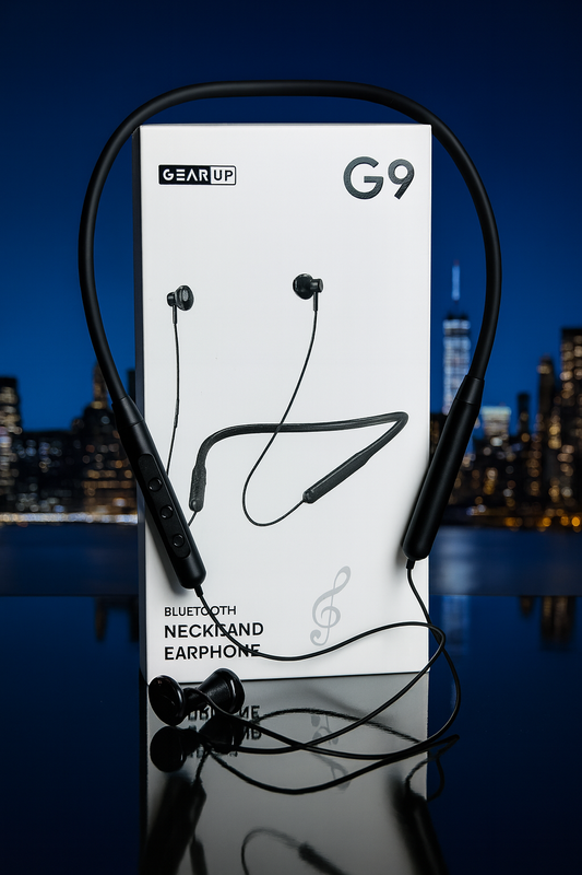 GearUP G9 Neckband Magnetic Metal Earphone With Good Quality Microphone
