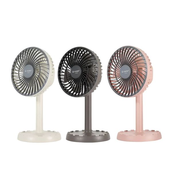 JYSUPER JY-2218 AC/DC Rechargeable 4000mAh Mini Desk Fan – Random Color .