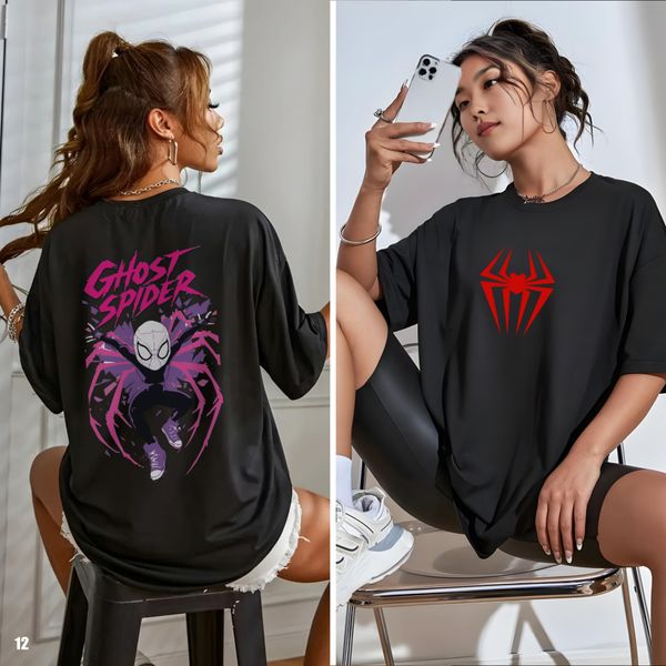 Ghost Spider Drop Shoulder T-shirt - 12