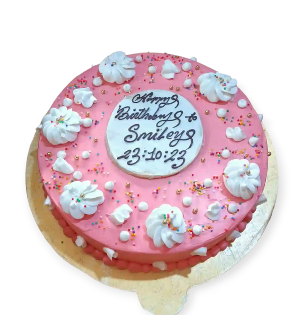 Pink Delight Birthday Cake