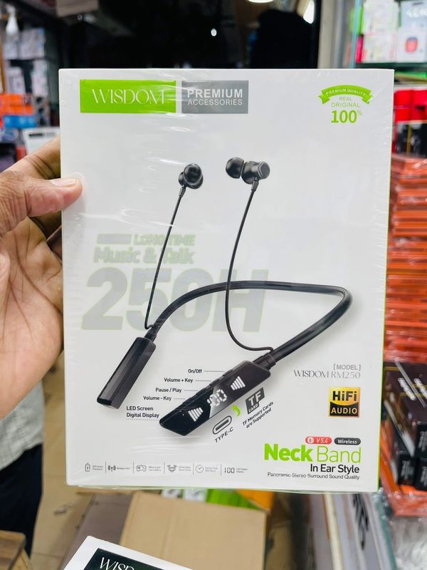 Wisdom RM250 Neckband - ২৫০ ঘণ্টা ব্যাটারী
