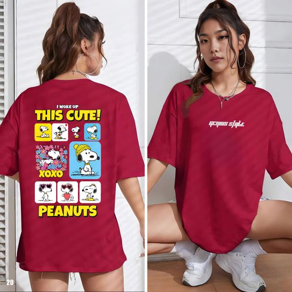 This Cute Peanuts Drop Shoulder T-shirt - 20