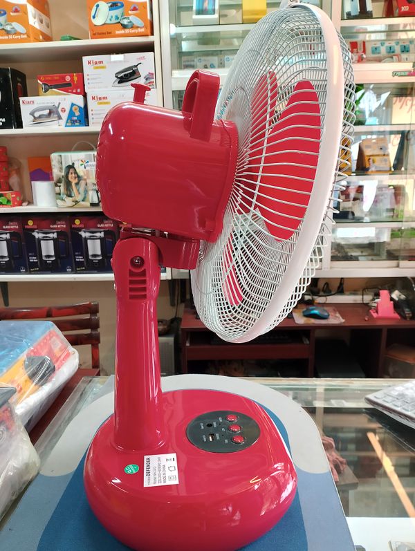 Defender 12″ AC/DC Rechargeable Table Fan Best Price In Bangladesh