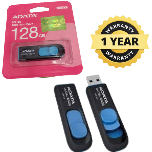 Adata UV128 128GB Black-Blue USB 3.2 Pen Drive