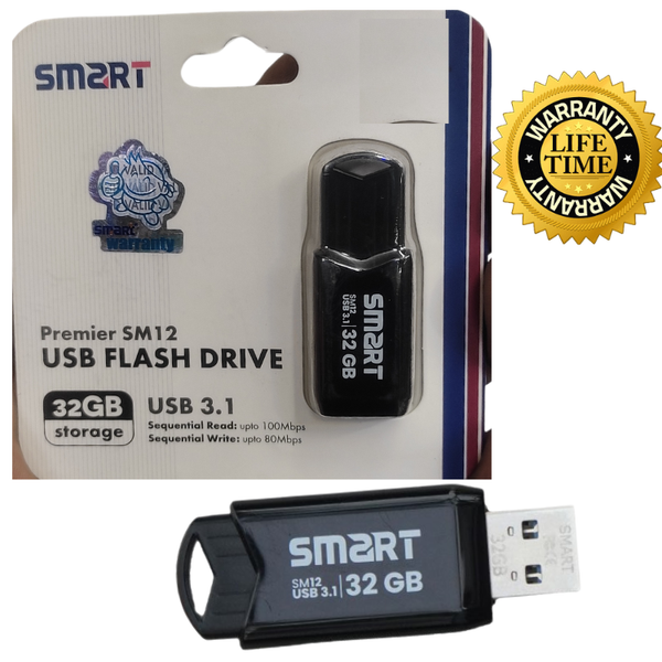 SMART X4 Premier SM12 32GB Black Plastic Body Mobile Disk Drive